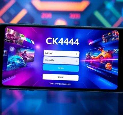Screenshot of ck4444 login app on Android device demonstrating easy access to top online gaming features and secure login process.