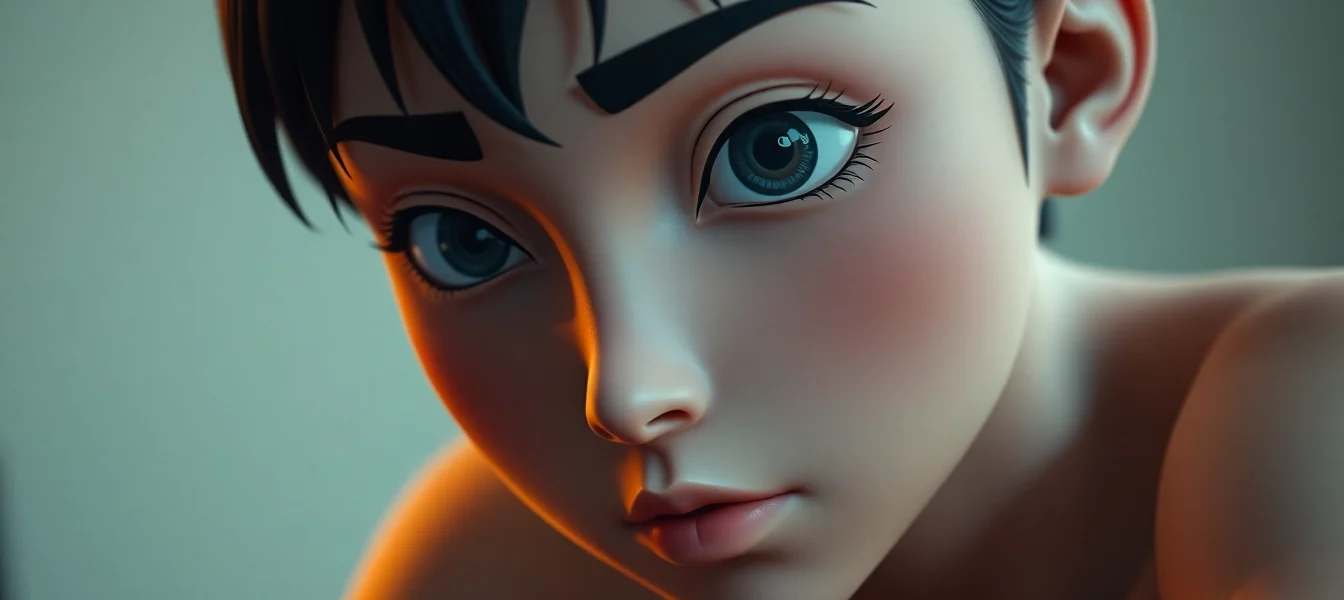 Detailed shot of a hyper-realistic NSFW AI generator-created character with expressive features and cinematic lighting for accessibility.
