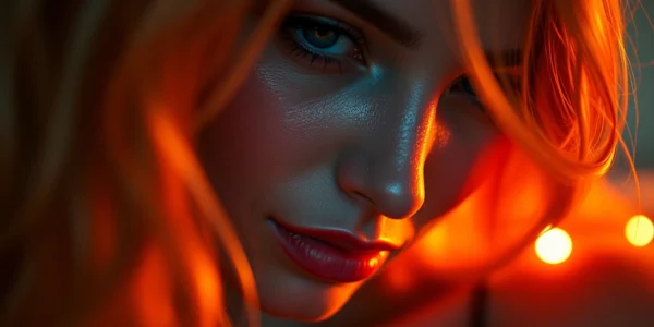 Hyper-realistic ai porn generator creates an explicit scene of a sensual character with detailed features and expressive emotion.