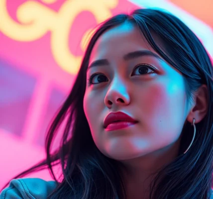 AI girlfriend engaging in realistic conversation, showing emotional connection in a modern digital setting.
