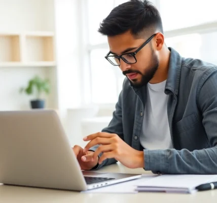 Choosing Health Insurance when turning 26: a young adult compares plans on a laptop.