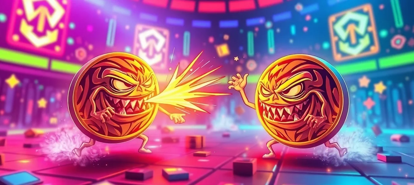 Engaged investors analyzing Angry Pepe Meme Coins with vibrant blockchain visuals to maximize